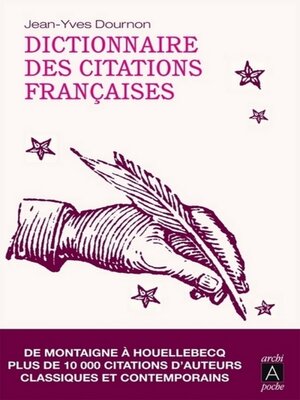 cover image of Dictionnaire des citations françaises
